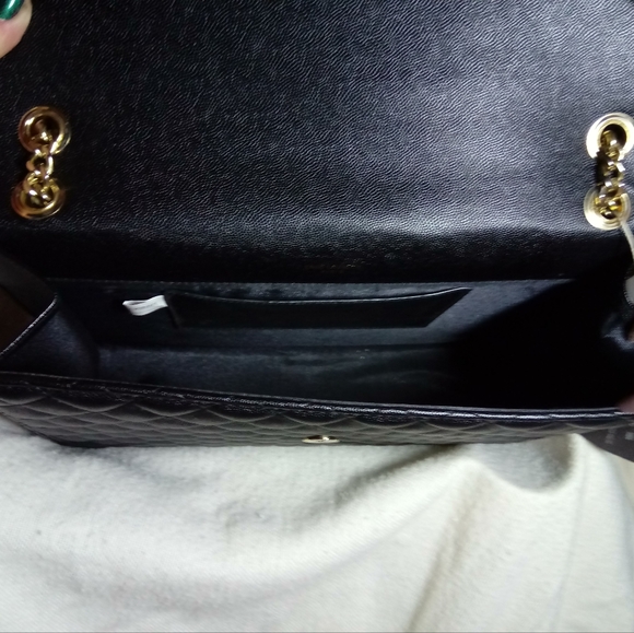 YVES SAINT LAURENT ENVELOPE CHEVRON QUILTED MATELASSE LEATHER MED SHOULDER BAG - Picture 4 of 16